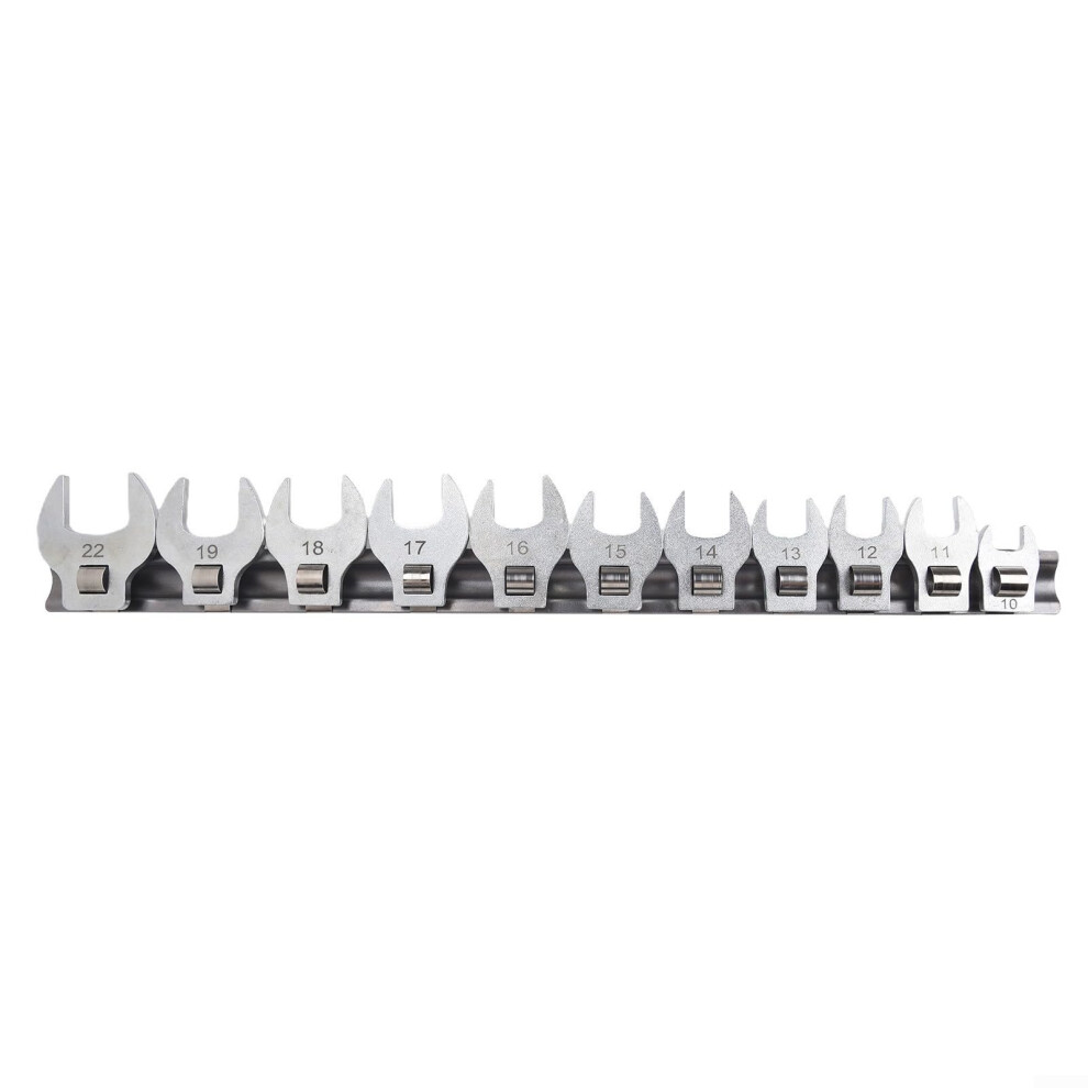 11 Piece 3/8 Crowfoot Spanner Set With Interchangeable Heads Ratchet Wrench For Production Occasions And Auto Repair 6276012254982