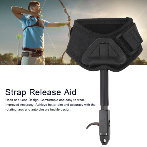 360 Rotation Archery Release Trigger - Lightweight Alloy & Leather 2