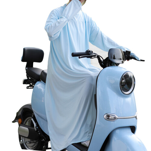 Sky Blue UV Sun Protection Cycling Suit, Free Size, Polyester
