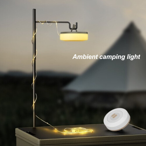 Waterproof 32.8ft Camping Lights Adjustable Brightness 8H Battery USB 2