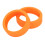 Silikon-Kofferrollenabdeckung, Geräuschdämmend, Orange, passt auf 6cm Räder 12