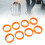 Silikon-Kofferrollenabdeckung, Geräuschdämmend, Orange, passt auf 6cm Räder 1