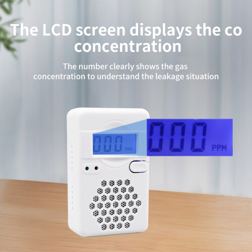 Mini-Kohlenmonoxidmelder mit LCD-Display 78*48*25mm Notfallalarm 1
