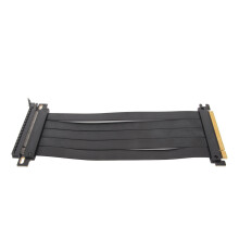 PCIE 4.0 X16 Extender Riser Kabel mit Hochschildungsfähigkeit, 180 flexible PCIE 4.0 Verlängerungskabel für Grafikkarten, Schwarz, 50cm/19