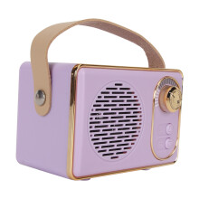Retro Bluetooth 5.0 Lautsprecher Vintage Mini Bluetooth Lautsprecher mit Kartenleser AUX USB Wiederaufladbar MP3-Player für Camping Partys