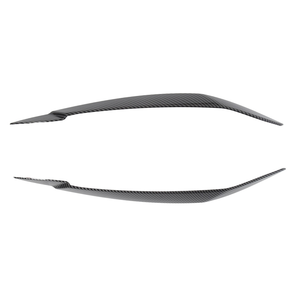 Pair Headlight Eyebrow Trim For X5 E70 2008-2013 Carbon Fiber Style 3031336190124