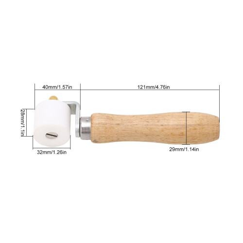 High Temp PTFE Corner Wallpaper Seam Roller 32mm Diameter 28mm Wide 1