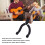 Supporto a parete trapezoidale per chitarra in noce nero 5