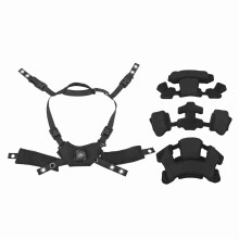 Helm Dial-Suspensionsystem Kinnriemen Helm-Manschette-Kit für Fast, MICH und Wendy-Helme Schwarz Schwamm und Aufhängung