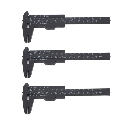 10Pcs Black 80mm Eyebrow Microblading Measuring Ruler Caliper Tool