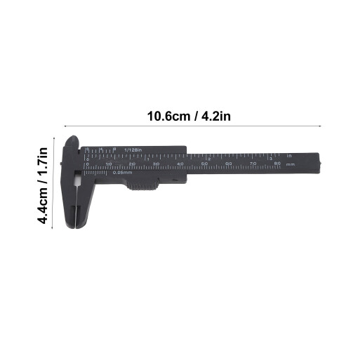 10Pcs Black 80mm Eyebrow Microblading Measuring Ruler Caliper Tool 1