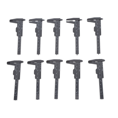10Pcs Black 80mm Eyebrow Microblading Measuring Ruler Caliper Tool 2