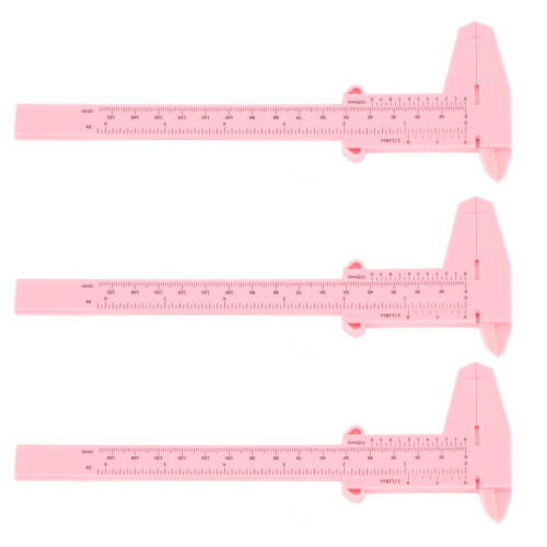 10PCS Pink Microblading Rulers – 150mm Eyebrow Measuring Tools