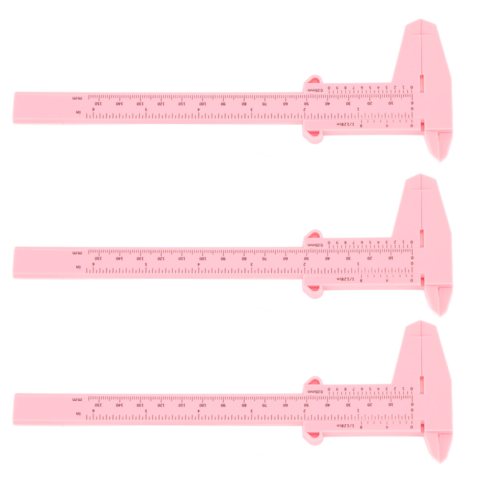 Pink 10Pcs Microblading Rulers Â 150Mm Eyebrow Measuring Tools