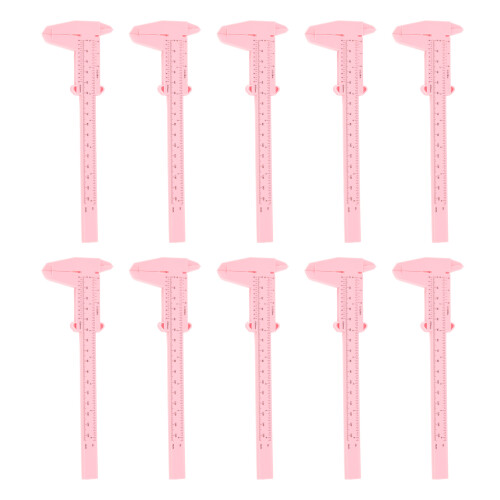 10PCS Pink Microblading Rulers – 150mm Eyebrow Measuring Tools 2