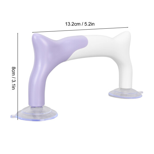 Purple & White Ruler Handle Set – Durable ABS PVC, 13.2x8cm 1
