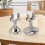 2 pezzi Supporti per numeri da tavolo - 40-46 g, argento, a spirale 9