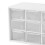White Nine Square Grid Drawer Desktop Organizer Plastic Storage Box 10
