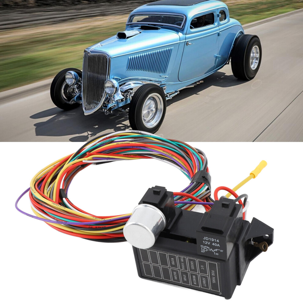 8 Circuit Wire Harness Kit For Rat Rods & Sand Cars | Heat Resistant 9421336202585