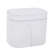 Plastic Cotton Swab Box with 2 Compartments, Lids, 10.5x7x6.8cm