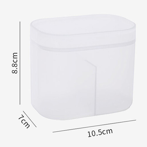 Plastic Cotton Swab Box with 2 Compartments, Lids, 10.5x7x6.8cm 1