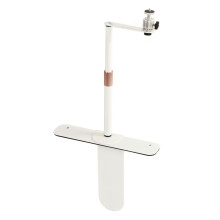 Adjustable Alloy Steel Projector Stand 24-40cm White for 1/4in Thread
