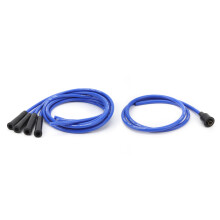 8 mm Zündkerzenkabel, 1 m Länge, Hochleistung, stabile Zündfunkenübertragung, Zündkerzenkabelsatz für 4-Zylinder-Klassiker, Blau