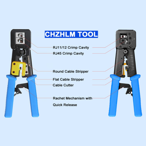 Multifunctional Ethernet Crimper Pliers RJ45/CAT5e Labor Saving Tool 2