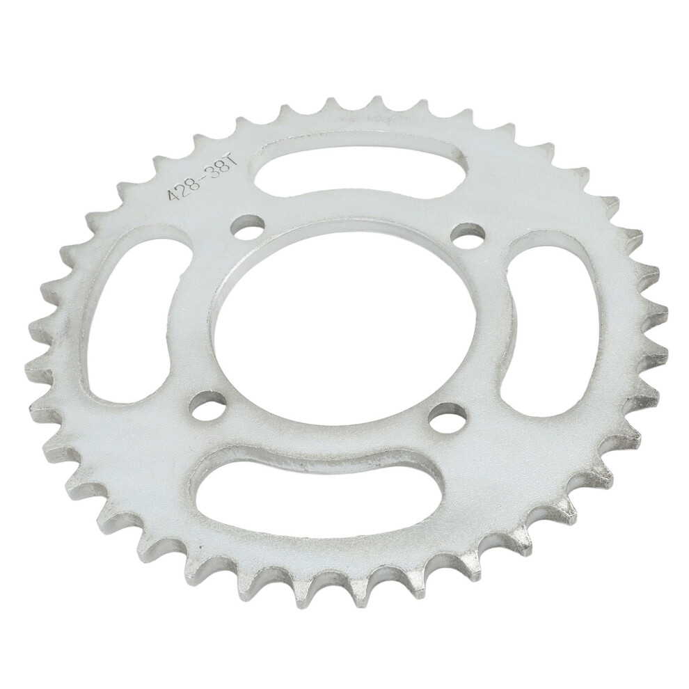428 Chain 38 Tooth Steel Rear Sprocket For Motorcycles Silver 8741336218876