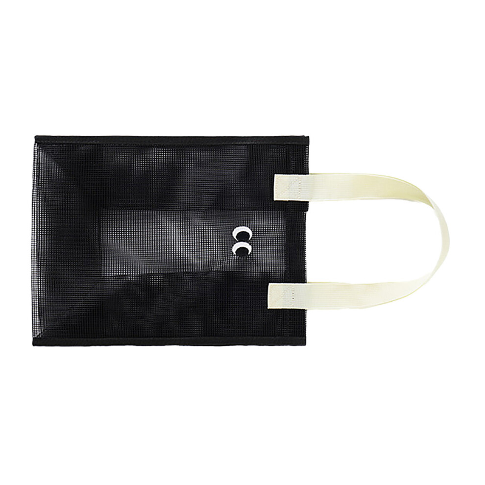 Portable Mesh Shower Caddy Bag 33x25x17cm Black for Travel & Bathroom-image-OPC-PJDXNYS-NEW