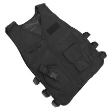 Hübsche Kinder-Schießweste, atmungsaktiv, Sicherheitsweste für Wachleute, militärische Weste, verstellbar, outdoor, Kinderschutzweste, schw