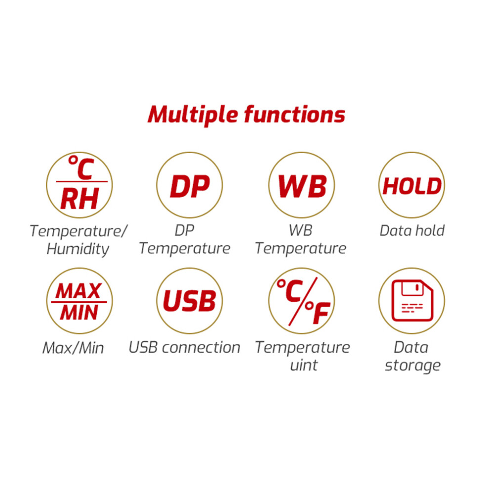 High Accuracy Digital Handheld Temperature Humidity Meter Ta622b 80 100%Rh 8431336226352