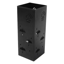 Stilvoller Metallregenschirmständer aus Kohlenstoffstahl 42x16x16 cm Schwarz für Eingangsbereich und Büro