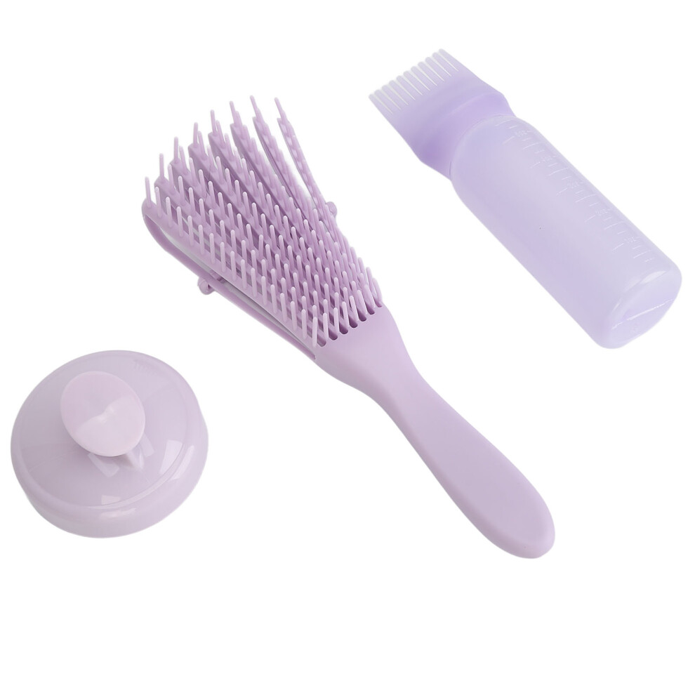 Unisex Root Comb Applicator & Scalp Massager Set Â Abs + Silicone, Soft Bristles