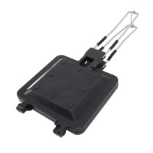 Heißes Sandwichgerät mit abnehmbarem Grillpfännchen 14x33cm aus Aluminium für Gas- und Induktionsherde