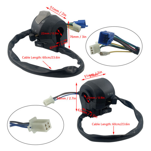 Convenient 125 YBR125 Motorcycle Handlebar Switch - High/Low Beam Signals 1