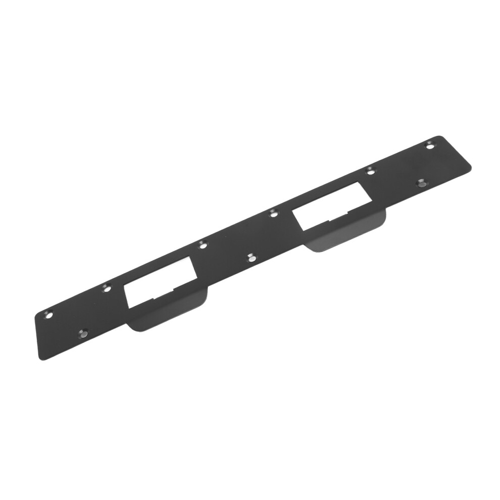 Reinforced Door Strike Plate With Screws Fits 5.5In To 6In Black Finish 4661336236691