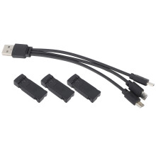 3 Stück 3,7V 2600mAh RC-Drohnen-Lithiumbatterie mit 3-in-1-Ladekabel Mini-Faltdrohnen-Akku Ersatz für KY603 KY605 K7