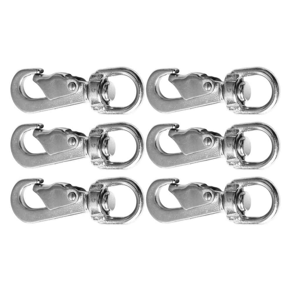 6Pcs 316 Stainless Steel Flag Clips 55Mm For Dog Leash Keychains 5061336245157