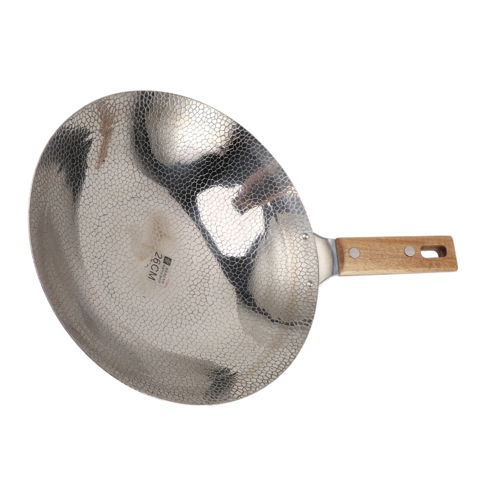 26CM Wooden Handle Stainless Steel Non-Stick Frying Pan â Fast Heating-image-OPC-PJDXR2X-NEW