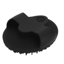 Silikon Bademilch Körperbürste Sanfte Peeling-Körperpeeling Mehrzweck Schwarze Rundbürste