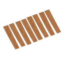 8 Stück Bogenschießen Sticker Pad PU-Fell Antirutsch-Bogenstrang Dämpfer Schockabsorber für Recurve-Bogen Braun