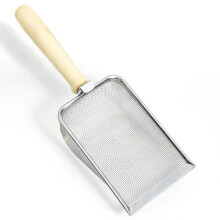 Metallnetz-Katzenstreuschaufen mit Holzgriff, 2,0 Mesh