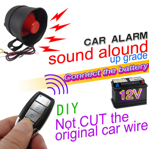 Universal Car Alarm System 125dB 12V with 2 Remote Controllers
