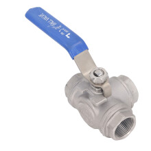 L Type 3/4 Inch 3-Way Ball Valve 304 Stainless Steel Female Thread