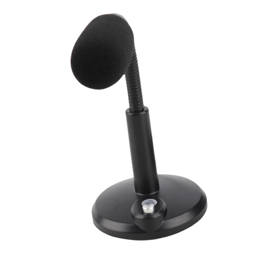 Wired Microphone 360 Pickup High Sensitivity Clear Voice Black