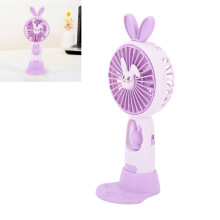 Mini Cartoon Animal Handheld Fan Rechargeable 400mAh Purple