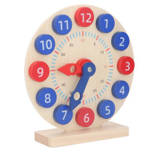 Lernuhr-Zeit-Aktivitätsset für Kinder, Buchenholz & Edelholz, fördert mathematische Fähigkeiten