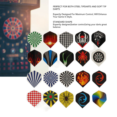60PCS Standard Shape Dart Flights Professional PET 2