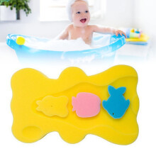 1,8 Zoll dicke Babytauchmatte mit rutschfester, weicher Cartoon-Form, verdickter Babyschwamm für das Badezimmer, Gelb